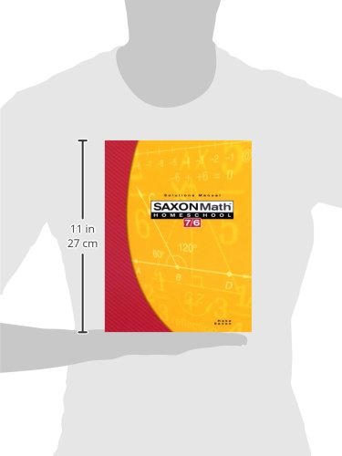 Saxon Math 7/6, Homeschool Edition: Solutions Manual by Hake