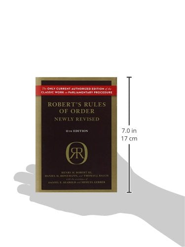Robert's Rules of Order Newly Revised
