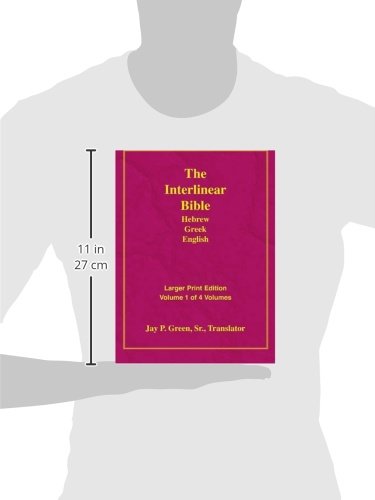 Larger Print Interlinear Hebrew Greek English Bible, Volume 1 of 4 Volumes
