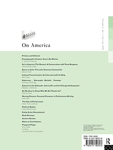 Performance Research: On America