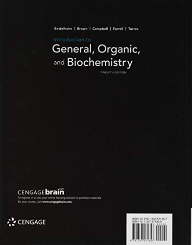 Introduction to General, Organic, and Biochemistry — back cover