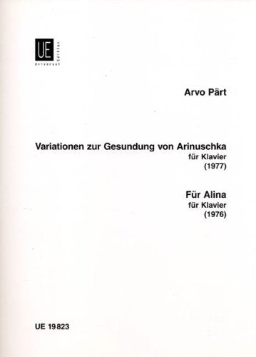Variationen zur Gesundung von Arinuschka; Fur Alina