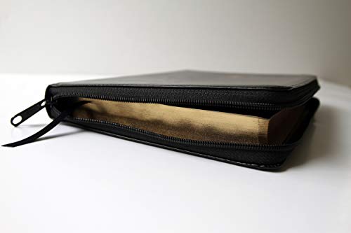 Biblia Reina Valera 1960 Tamao grande, letra grande piel negra con cremallera / Spanish Holy Bible RVR 1960 Large Size Large Print Black Leather with Zipper
