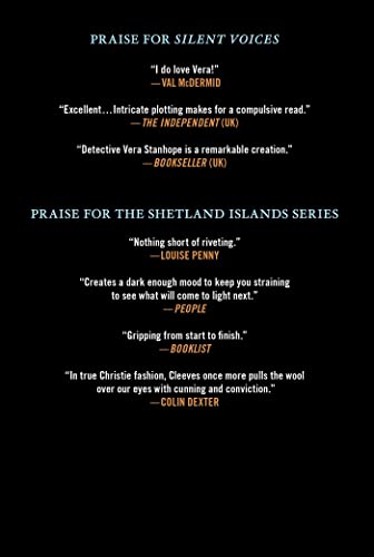 Silent Voices: A Vera Stanhope Mystery — back cover