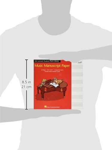Hal Leonard student piano library music manuscript paper. Wide staff