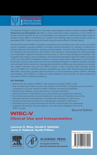 WISC-V: Clinical Use and Interpretation (Practical Resources for the Mental Health Professional)