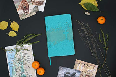 NIV, Kids' Visual Study Bible, Leathersoft, Teal, Full Color Interior: Explore the Story of the Bible---People, Places, and History