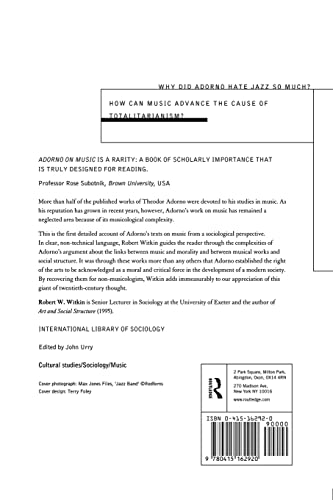 Adorno on Music (International Library of Sociology)