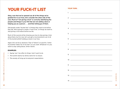 The Subtle Art of Not Giving a F*ck Journal by Mark Manson