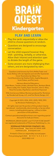 Brain Quest Kindergarten Smart Cards Revised 5th Edition