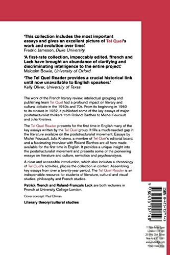 The Tel Quel Reader — back cover