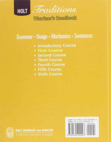Warriners Handbook, First Course