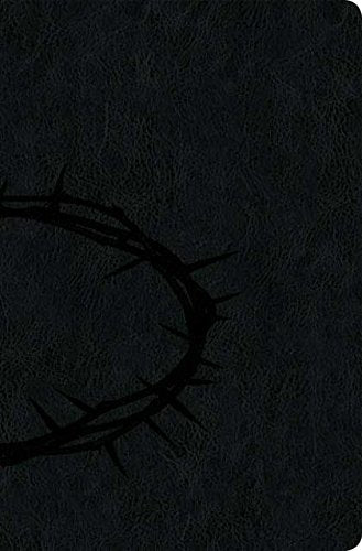 Premium Value Slimline Bible Large Print NLT, Crown (LeatherLike, Onyx)