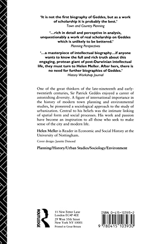 Patrick Geddes: Social Evolutionist and City Planner (Routledge Geography, Environment, and Planning Series)