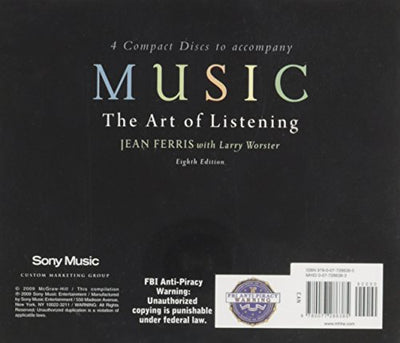 4-CD Set for use with Music: The Art of Listening