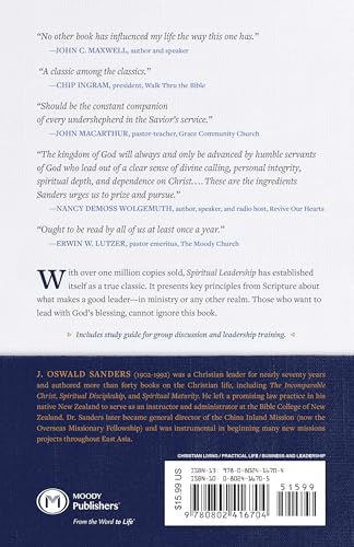 Spiritual Leadership: Principles of Excellence for Every Believer (Sanders Spiritual Growth Series)