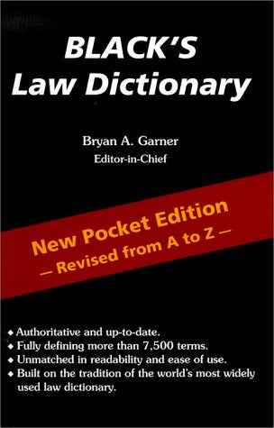 Black's Law Dictionary (ISBN 9780314066909) - New