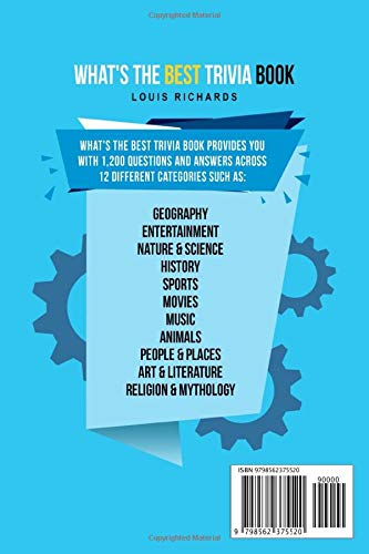 Whats the Best Trivia Book: Fun Trivia Games with 1,200 Questions and Answers