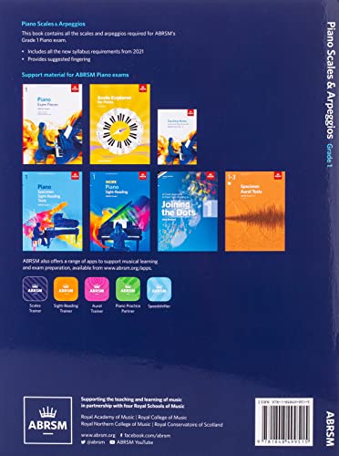 Piano Scales & Arpeggios, ABRSM Grade 1: from 2021 (ABRSM Scales & Arpeggios)