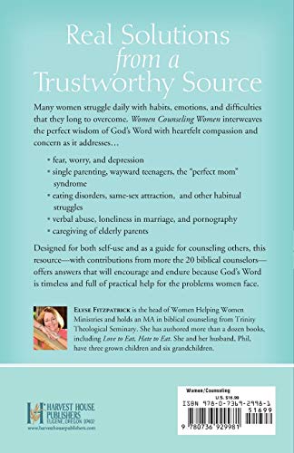 Women Counseling Women: Biblical Answers to Life's Difficult Problems — back cover