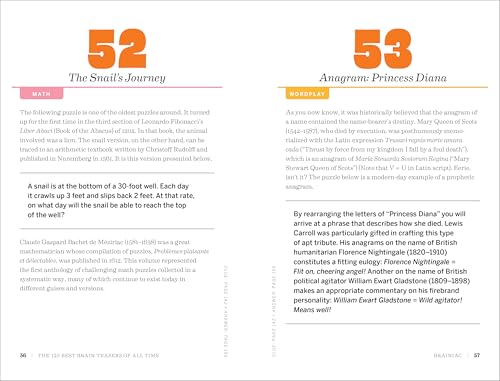 The 125 Best Brain Teasers of All Time: A Mind-Blowing Challenge of Math, Logic, and Wordplay