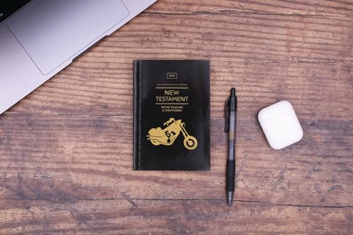 NIV, New Testament with Psalms and Proverbs, Pocket-Sized, Paperback, Black Motorcycle, Comfort Print