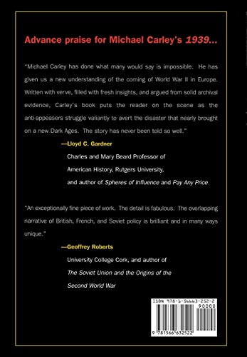 1939: The Alliance That Never Was and the Coming of World War II — back cover