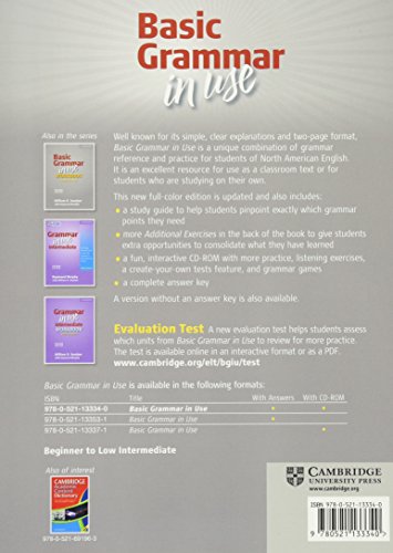 Basic Grammar in Use Student's Book with Answers and CD-ROM: