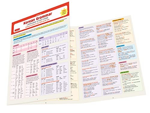 Korean Grammar Language Study Card: Essential Grammar Points for the TOPIK Test (Includes Online Audio)