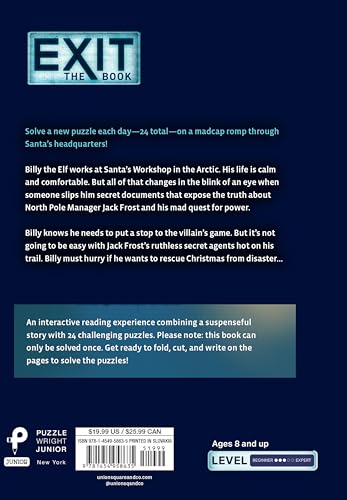 EXIT: The Book - Danger at the North Pole: An Advent Calendar Adventure — back cover