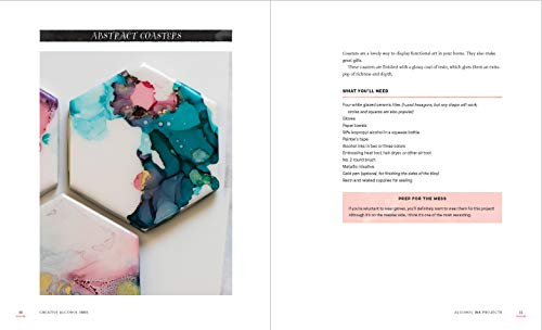Creative Alcohol Inks: A Step-by-Step Guide to Achieving Amazing Effects--Explore Painting, Pouring, Blending, Textures, and More! (Volume 2) (Art for Modern Makers, 2)