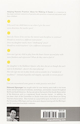 Helping Parents Practice: Ideas for Making It Easier, Volume 1 — back cover