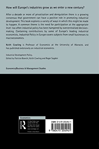Industrial Policy in Europe: Theoretical Perspectives and Practical Proposals (Routledge Series on Industrial Development Policy)