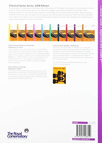 G5R03 - Classical Guitar Repertoire and Etudes - The Royal Conservatory 2018 - Level 3