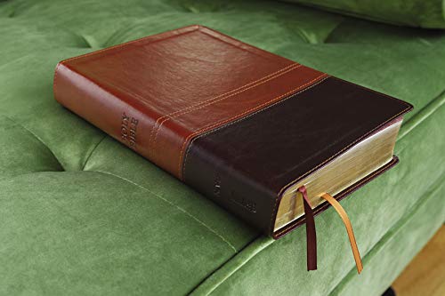 NIV, Reference Bible, Giant Print, Leathersoft, Brown, Red Letter, Comfort Print
