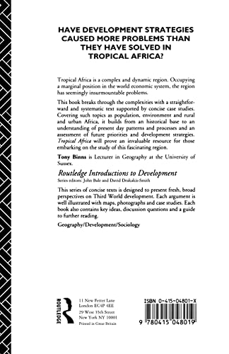 Tropical Africa (Routledge Introductions to Development)