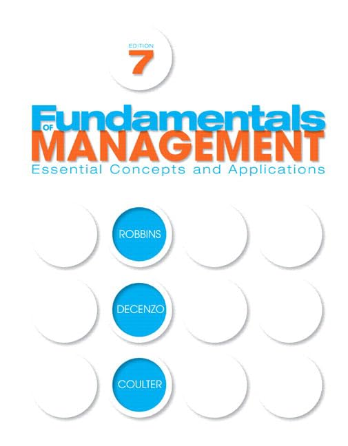 Fundamentals of Management: Essential Concepts and Applications