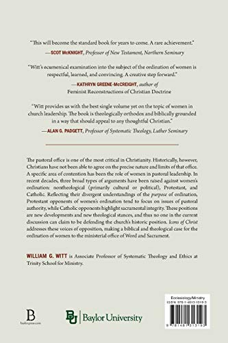 Icons of Christ: A Biblical and Systematic Theology for Women?s Ordination