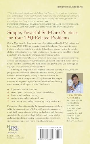 The TMJ Healing Plan: Ten Steps to Relieving Headaches, Neck Pain and Jaw Disorders (Positive Options for Health) — back cover