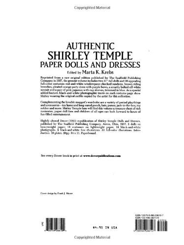Authentic Shirley Temple Paper Dolls and Dresses (Dover Cele