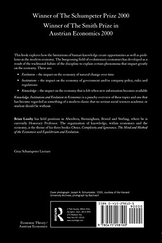 Knowledge, Institutions and Evolution in Economics (The Graz Schumpeter Lectures)