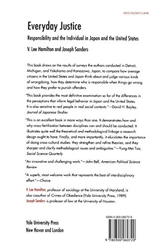Everyday Justice: Responsibility and the Individual in Japan and the United States (Revised)
