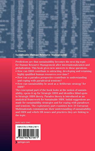 Sustainable Human Resource Management: A conceptual and exploratory analysis from a paradox perspective (Contributions to Management Science)
