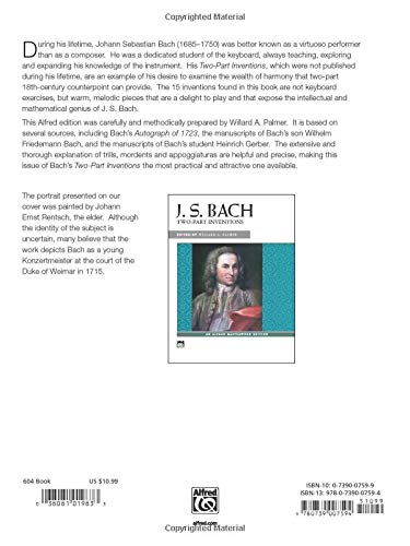 J. S. Bach Two-part Inventions (Alfred Masterwork Edition) b