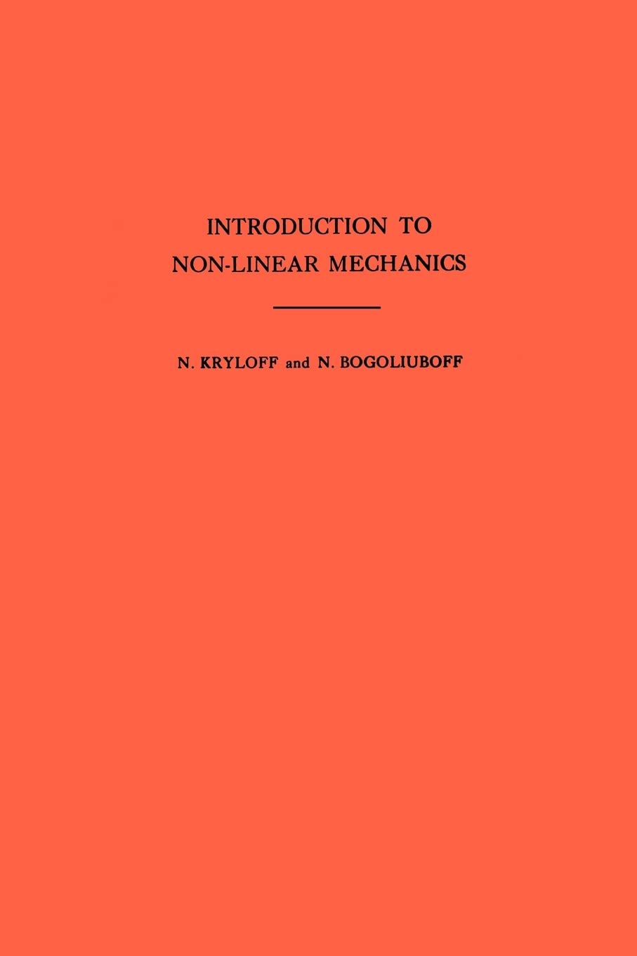 Introduction to Non-Linear Mechanics (Annals of Mathematics Studies)