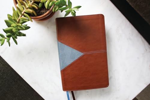 NIV Application Bible, Personal Size, Leathersoft, Brown/Blue, Red Letter, Comfort Print: Bringing the Ancient Message of the Bible into Your World (NIV Application Commentary Resources)