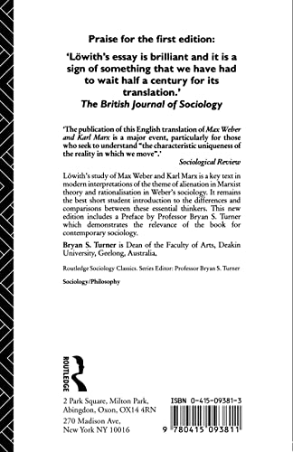 Max Weber and Karl Marx (Routledge Classics in Sociology)