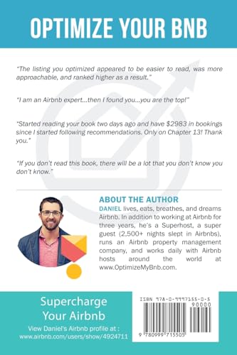 Optimize YOUR Bnb: The Definitive Guide to Ranking #1 in Airbnb Search by a Prior Employee — back cover