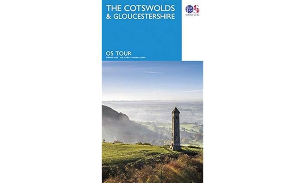 Cotswolds & Gloucestershire OS Tour Map 8 1:100K