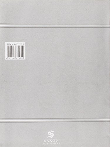 Algebra 1: An Incremental Development - Test Forms, 3rd Edition — back cover
